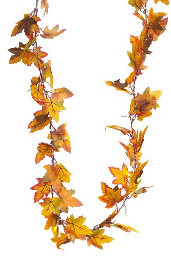 HEITMANN DECO - Guirnalda eléctrica con Hojas de Arce - Guirnalda Decorativa de otoño con 20 Leds - a Pilas; para Uso en Interiores