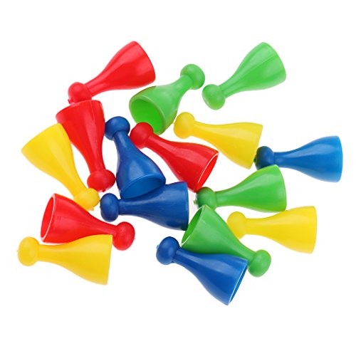 Hellery 16x Piezas De Ajedrez De Plástico Piezas De Ajedrez De Reemplazo Figura Figuras Peones para Ludo, Juegos De Mesa De Estrategia
