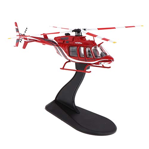 Hellery Escala 1:72 de Metal Avión de Fundido a Presión de Juguete Helicóptero para Adorno Bar Empresa Cafetería