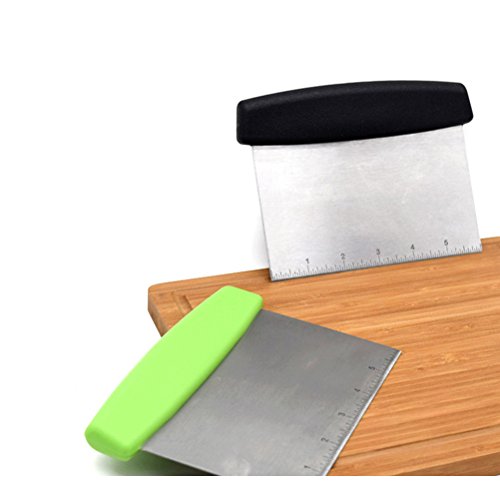 Hemoton Cortador de masa,Multiusos de acero inoxidable rascador Chopper,Rasqueta de inox