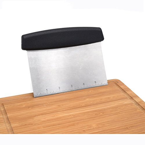 Hemoton Cortador de masa,Multiusos de acero inoxidable rascador Chopper,Rasqueta de inox
