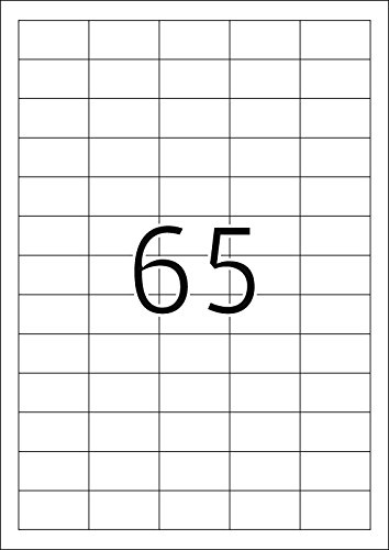 Herma 4388 - Pack de 1625 etiquetas, 38.1 x 21.2 mm, color blanco