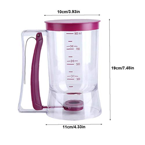 Herramienta Dispensador 1pc Magdalena Talud Con La Etiqueta De Medición Fácil Limpieza: Sin Goteo Del Dispensador 900 Ml Masa Capacidad Conveniente