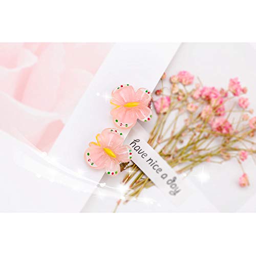 Hifot 16 Pares Pendientes de Clip Pendientes de diseño sin Perforaciones Vestir Accesorios de joyería Princesa para niñas niños pequeños en 2 Cajas claras