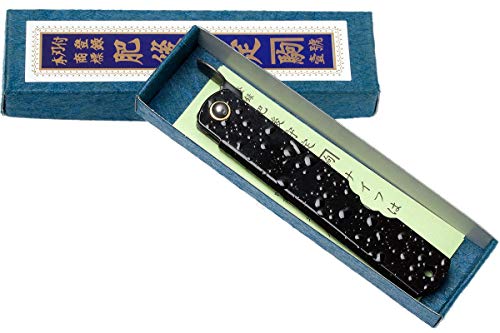 Higonokami Navaja Tradicional japonés - Negro Mango Burbuja Efecto