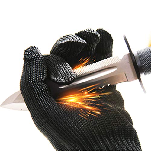 HIMAmonkey Seguridad Guantes Anticorte,Alto Rendimiento Trabajo Guantes, MetáLica Resistente,para Cocina JardineríA,Negro…