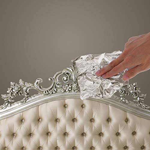 Hoja de Oro de Limitacion,300 Hojas de Papel de Oro de Imitación Papel de Plata y Papel de Oro Rosa de Imitación 14 por 14 cm para Artes Artesanía de DoradoDecoración Muebles