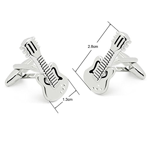 Honey Bear Gemelos para hombres - Guitarra, Regalo de Boda de Negocios, Plata (1)