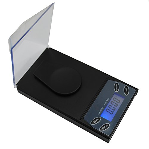 Hoosiwee Báscula Digitales de Precisión, 20g 0.001g Báscula de Joyería, Miligramos Escala, Función de Tara, Peso de Calibración