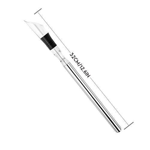 HOVINSO Enfriador de Vino, Enfriador Stick aireador de Vino decantador acrílico Wine Chiller Alimentado por tapón de Silicona Enfriador de Wine Bottle Cooler Stick