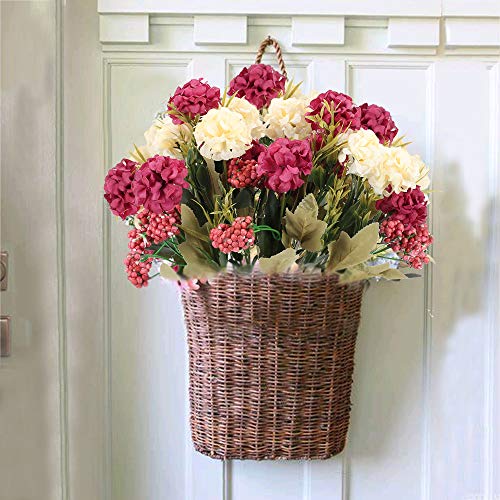 HUAESIN 2pcs Ramo de Flores Artificiales Hortensias 7 Cabezas Flores de Plastico Claveles Ramo Flores de Tela para Interior Exterior Boda Navida Jarrones Mesa Fiesta Cumpleaños Aniversario Hogar