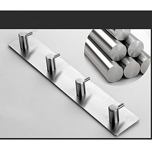 HUIHUAN Ganchos para pared Gancho para perchas/Perchero, Gancho metálico fuerte Cocina Gancho de acero inoxidable 304 Puerta de baño Pared posterior Pared No hay rastro Colgar almacenamiento