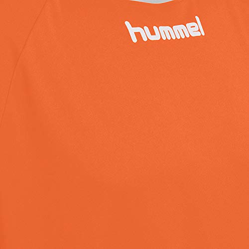 Hummel Core Team - Camiseta para Hombre (Talla S/S), Evergreen, Core Team - Camiseta de Manga Corta, Hombre, Color Mandarina, tamaño Extra-Large