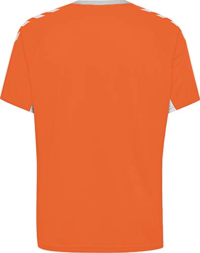 Hummel Core Team - Camiseta para Hombre (Talla S/S), Evergreen, Core Team - Camiseta de Manga Corta, Hombre, Color Mandarina, tamaño Extra-Large