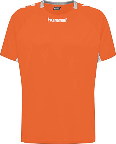 Hummel Core Team - Camiseta para Hombre (Talla S/S), Evergreen, Core Team - Camiseta de Manga Corta, Hombre, Color Mandarina, tamaño Extra-Large