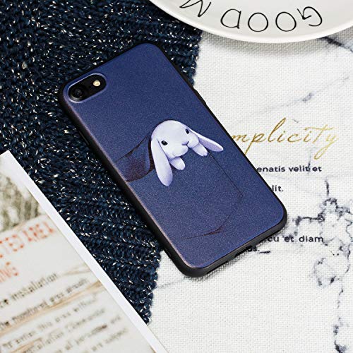 HYcase Estuche para iPhone 6/6S,Silicona TPU Ultra Fina Fina Pintura [Peso liviano] [Anti-caída] Adherencia Antiadherente, Coque Suave Protection-Conejo de Bolsillo