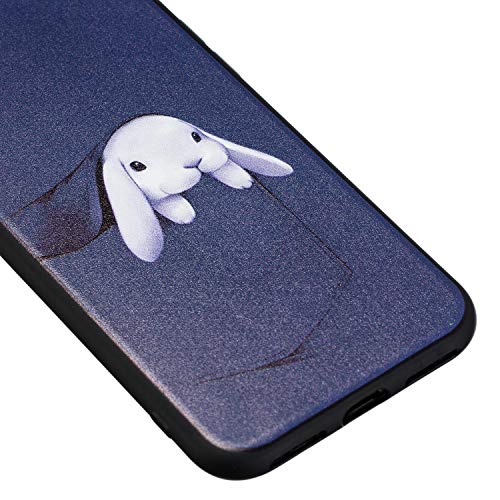 HYcase Estuche para iPhone 6/6S,Silicona TPU Ultra Fina Fina Pintura [Peso liviano] [Anti-caída] Adherencia Antiadherente, Coque Suave Protection-Conejo de Bolsillo