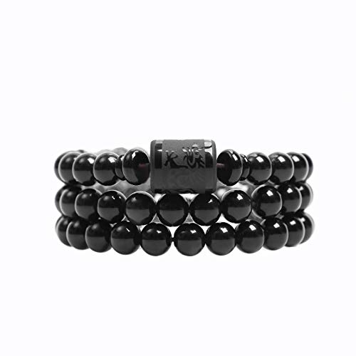HYKJ Tipo de Hielo obsidiana Cuerda de la Mano Macho ágata roja transfiero Cuentas Pareja Pulsera de Moda Mujer Viento Chino Pulsera Simple