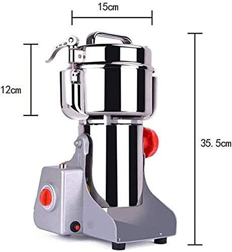 HYL Molinillo de grano 700 g de granos de café molino eléctrico amoladora Granos de cereal Oscilación Tipo Amoladoras 3 hojas dentadas Rectificadora de acero inoxidable for Spice hierba medicinal a ba