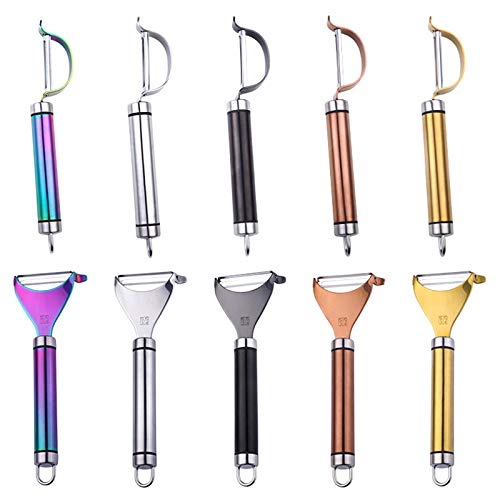 IANSISI Cuchillo pelador de Acero Inoxidable, pelador de Manzana multifunción