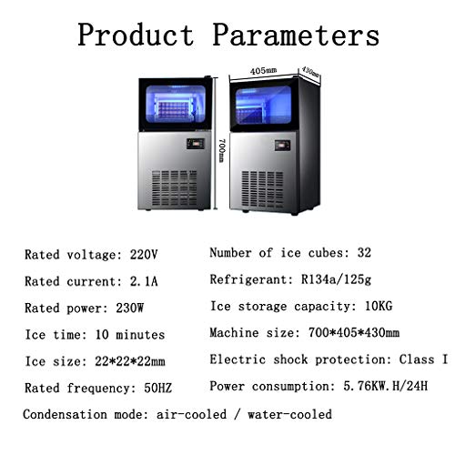 Ice Makers YX Máquina de Hielo Máquina para Hacer Hielo Industrial Máquina de té y Leche para Consumo Comercial Bar KTV Máquina automática para Hacer Cubitos de Hielo Máquina para Hacer Hielo rápido