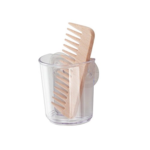 iDesign Portacepillos con Ventosa ID, 5.5x8x9 cm