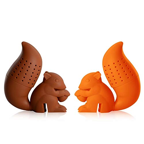 iNeibo Infusor Te Animal en Forma de Ardilla, Filtro Té de Silicona Alimenticio sin BPA