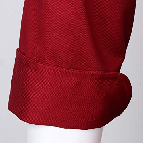 IPOTCH Chaqueta de Chef Cocina Ropa de Hostelería Aficionados - rojo, 3XL