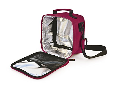 IRIS Basic Bolsa Porta Alimentos, Tela, Rojo, 21x13.5x22 cm