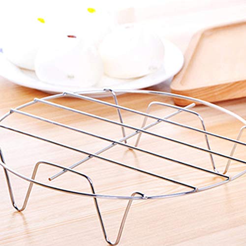 Isuper Ronda de Vapor Rack Rack de Acero Inoxidable de Vapor de cocción de Alimentos al Vapor del Estante del sostenedor del Soporte para el Instante Pot Huevo para su casa