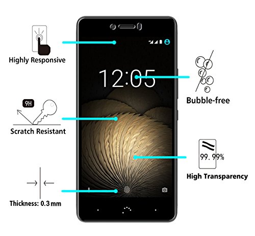 ivoler [3 Unidades] Protector de Pantalla para BQ Aquaris U Plus/BQ Aquaris U/BQ Aquaris U Lite, Cristal Vidrio Templado Premium