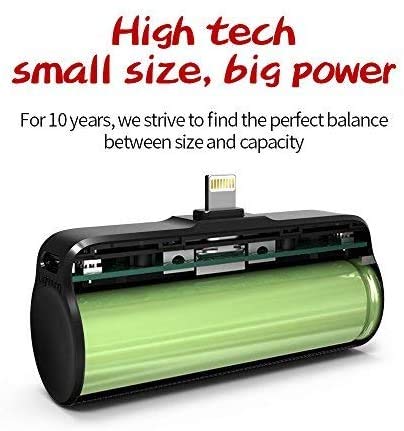 iWALK 3350mAh Móvil Portátil Batería Externa, Ultra-Ligera Power Pack Compacto Power Bank Cargador Compatible para iPhone 5 6 7 8 Plus X SE XS y así