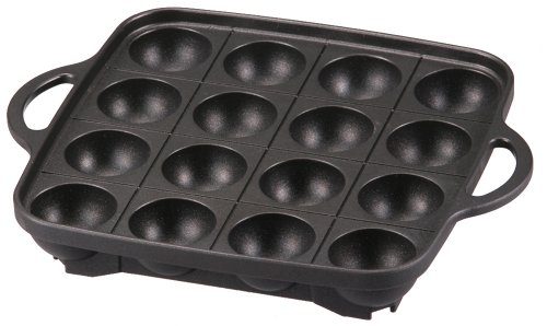 Iwatani Takoyaki - Sartén para parrilla, tamaño mediano, color negro