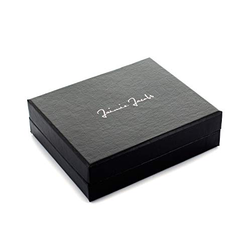 Jaimie Jacobs Cartera Mágica Flap Boy Magic Wallet Carteras Hombres Cuero auténtico (Diamante Negro con Rojo)