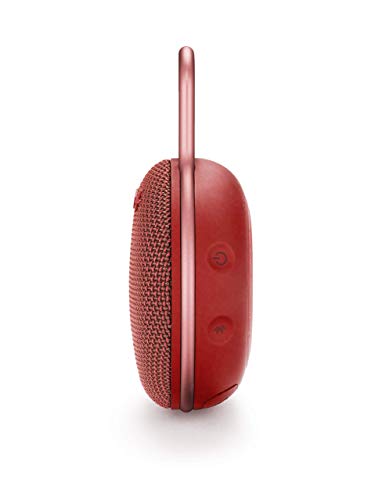 JBL Clip 3 Altavoz inalámbrico portátil con Bluetooth - Parlante resistente al agua (IPX7) - 10h de música continua - Rojo