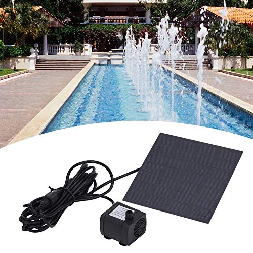 Jeffergarden Bomba de Agua Sumergible Solar en Miniatura sin Cepillo 1.2 vatios para Fuente, Estanque, Acuario