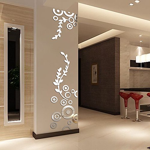 JiaMeng Pegatina de Pared, Elegante Hoja desprendible 3D Love Etiqueta de la Pared calcomanías de Vinilo de Arte decoración del Dormitorio (Multicolor 4, tamaño Libre)