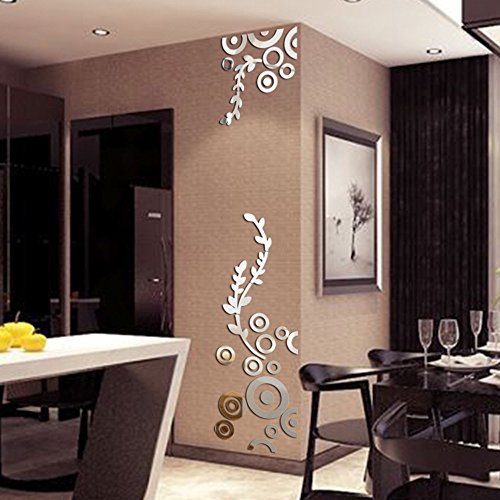 JiaMeng Pegatina de Pared, Elegante Hoja desprendible 3D Love Etiqueta de la Pared calcomanías de Vinilo de Arte decoración del Dormitorio (Multicolor 4, tamaño Libre)