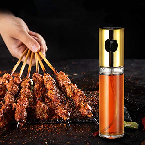 Jie Du - Dispensador de rociador de aceite de acero inoxidable para barbacoa de cristal, pulverizador de vinagre