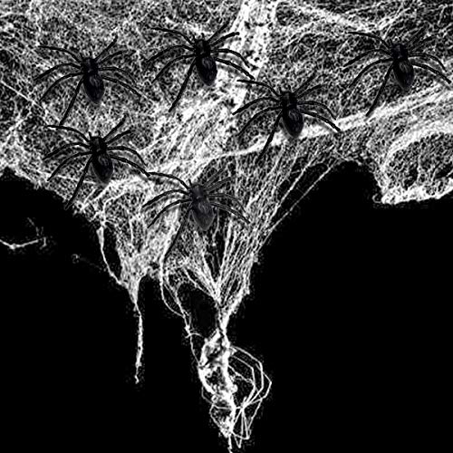 Jinlaili 50PCS Araña Negra de Plástico, Negro Araña Halloween Decoración, Araña Falsa, Araña de Halloween, Arañas de Halloween Arañas Negras de Plástico para Decoración de Halloween (8CM)