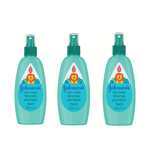 Johnson's Baby - Acondicionador spray No Más Tirones para niños, 3 x 200 ml