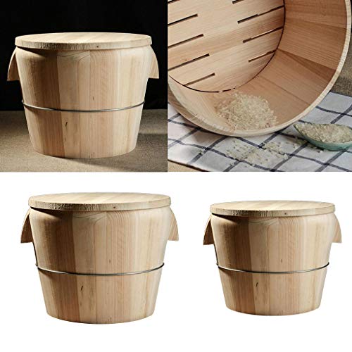 joyMerit Bol De Mezcla De Madera Sushi Oke Hangiri - 21cm