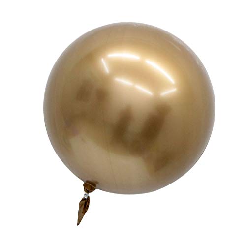 joyMerit Globos Redondos Metálicos Grandes para Decoración De Bodas - Dorado