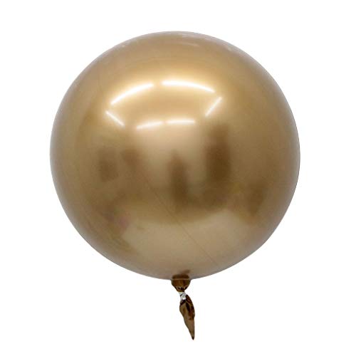 joyMerit Globos Redondos Metálicos Grandes para Decoración De Bodas - Dorado