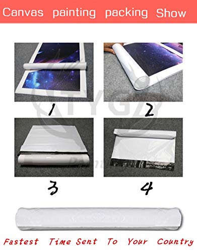 jqnxww Arte de la Pared Lienzo HD Imprime Fotos Marco 5 Unidades Mezquita Azul Y Fuente Paisaje Cartel Islámico Cuadros Religiosos Decoración para el hogar-Sin Marco