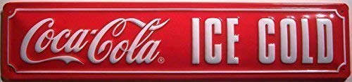 JTY store Cartel de decoración de Arte de Pared Vintage Coca-Cola Ice Cold Straßenschild Blechschild Street Sign Home Bar Pub Club Cafe Man Cave Decor 20CM X 30CM Metal Tin Sign WJ0786