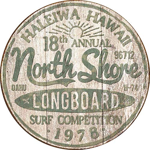JTY store Cartel de decoración de Arte de Pared Vintage North Shore Surf Home Bar Pub Club Cafe Man Cave Decor 20CM X 30CM Metal Tin Sign WJ0745