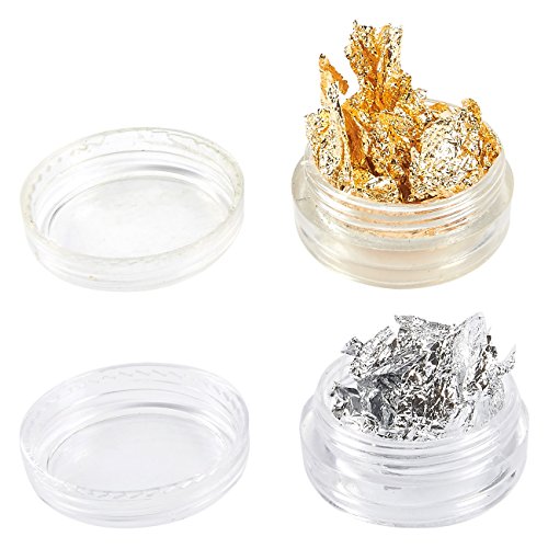Juego de 12 accesorios de uñas para transferencia de láminas, para decoración de uñas, efecto escamas y espejos, color dorado y plateado