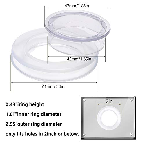 Juego de anillo y tapa para sombrilla, 2 unidades, para mesa de patio, sombrilla, agujero para paraguas, juego de tapones de anillo para exteriores