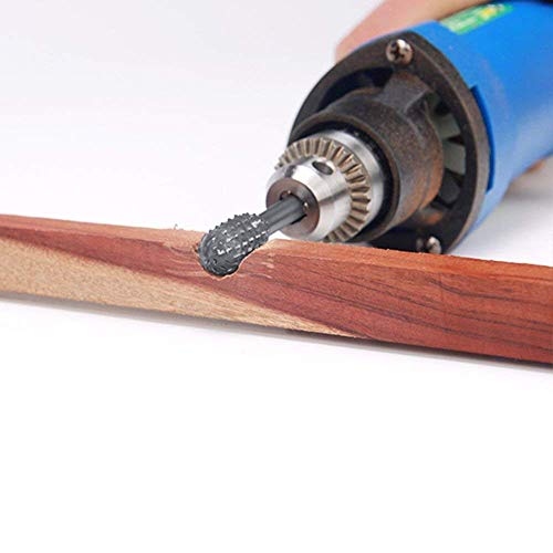Juego de Fresas para Tallar Madera,10 Piezas Brocas para Madera Escofinas Fresa Frontal Aleación de Acero Tungsteno Herramientas Rotativas Cabezal de Pulido para Madera, Tallado, Grabado, Perforación